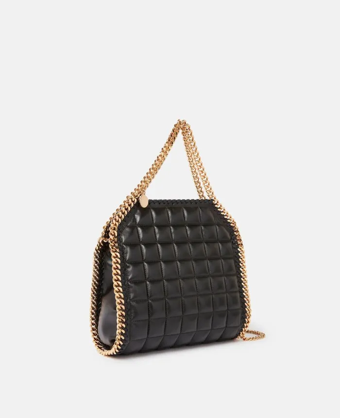 Women Iconic Falabella Stella McCartney Falabella Square Quilted Mini Tote Bag Black
