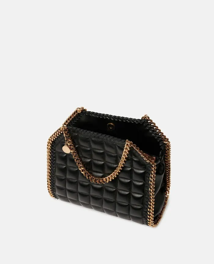 Women Iconic Falabella Stella McCartney Falabella Square Quilted Mini Tote Bag Black