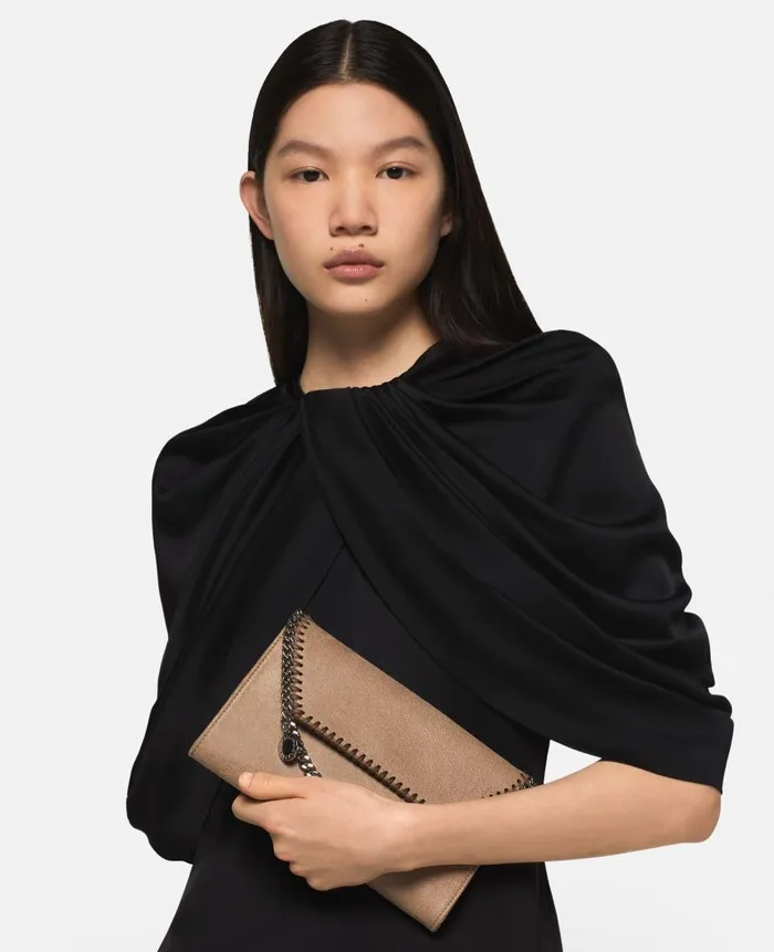 Women Iconic Falabella Stella McCartney Falabella Wallet Crossbody Bag Toffee Brown