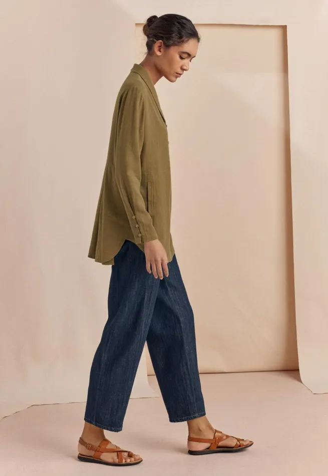 Women Indigodyed Jeans Dark Rinse Wash Poetry Fashion Trousers and Shorts
