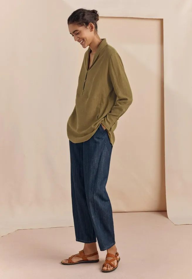Women Indigodyed Jeans Dark Rinse Wash Poetry Fashion Trousers and Shorts