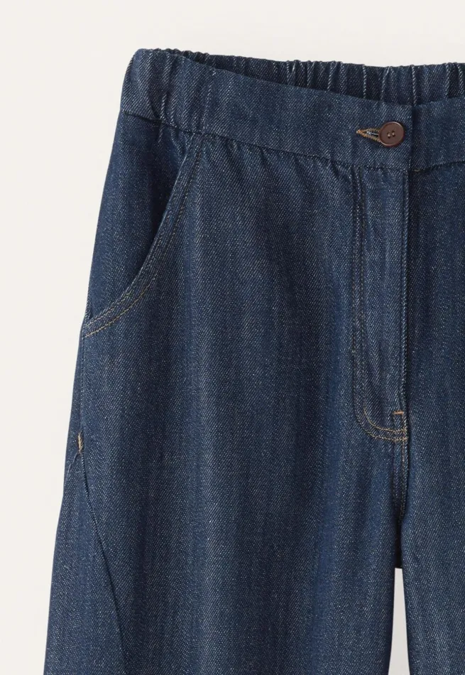 Women Indigodyed Jeans Dark Rinse Wash Poetry Fashion Trousers and Shorts