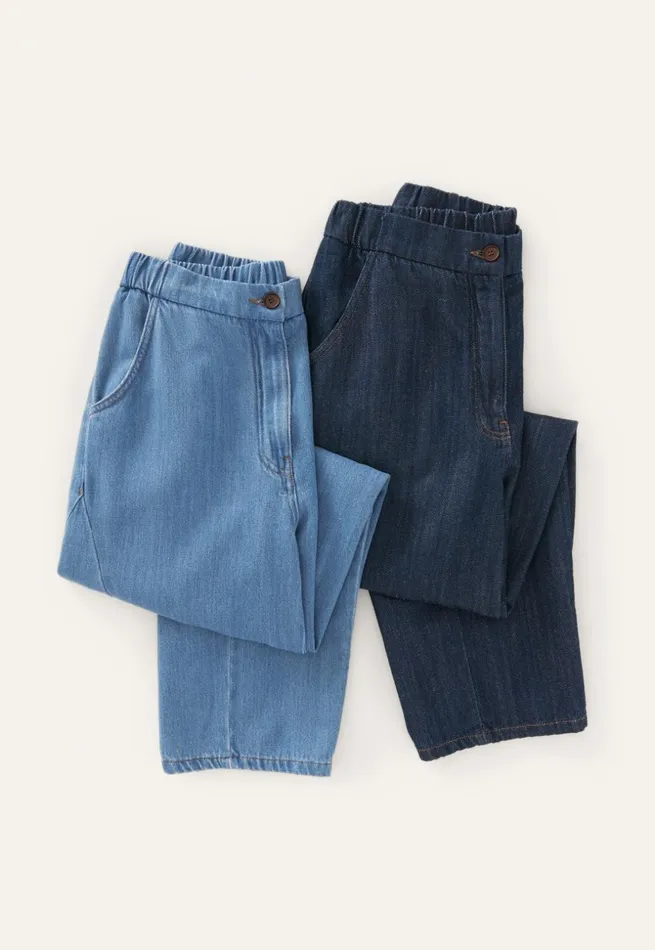 Women Indigodyed Jeans Dark Rinse Wash Poetry Fashion Trousers and Shorts
