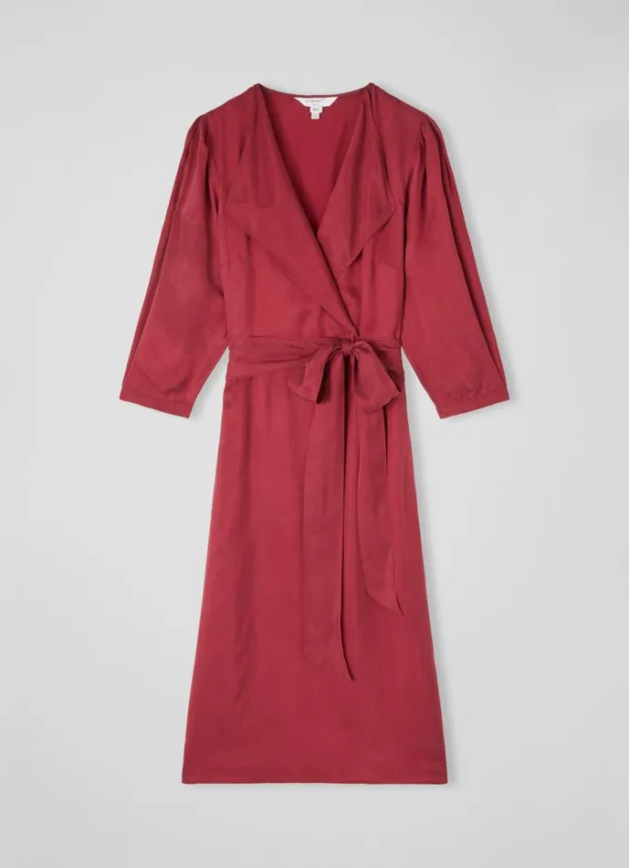 Women Iris Red Fluid Midi Dress Red Dahlia LKBennett Dresses Women Iris Red Fluid Midi Dress Red Dahlia LKBennett Dresses