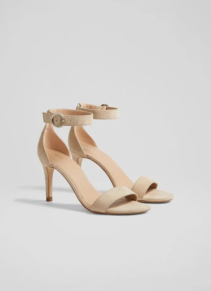 Women Ivy Beige Suede Heeled Sandals Beige LKBennett Sandals Women Ivy Beige Suede Heeled Sandals Beige LKBennett Sandals