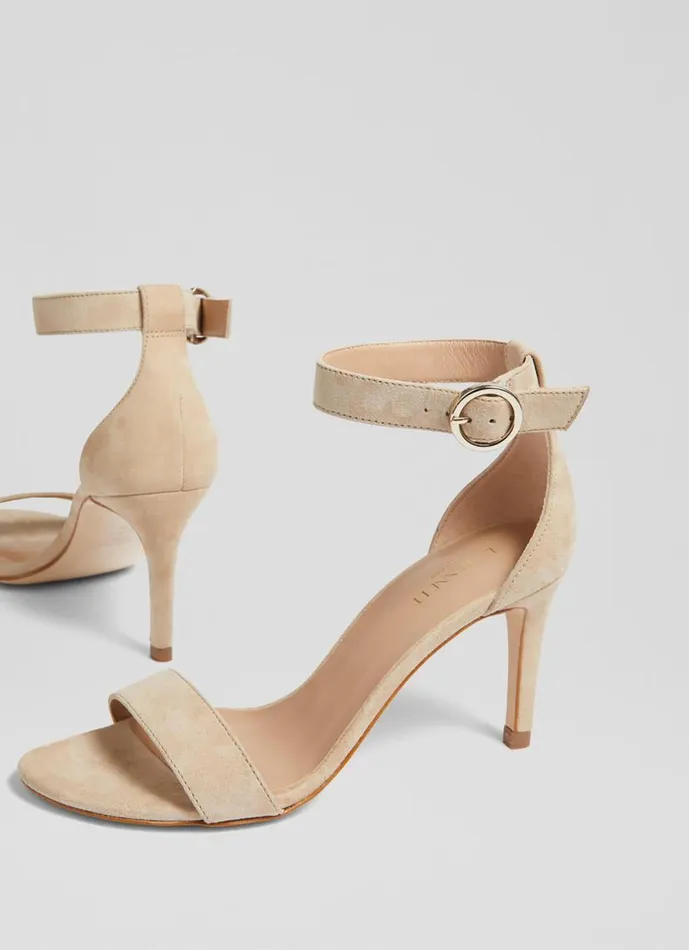 Women Ivy Beige Suede Heeled Sandals Beige LKBennett Sandals Women Ivy Beige Suede Heeled Sandals Beige LKBennett Sandals