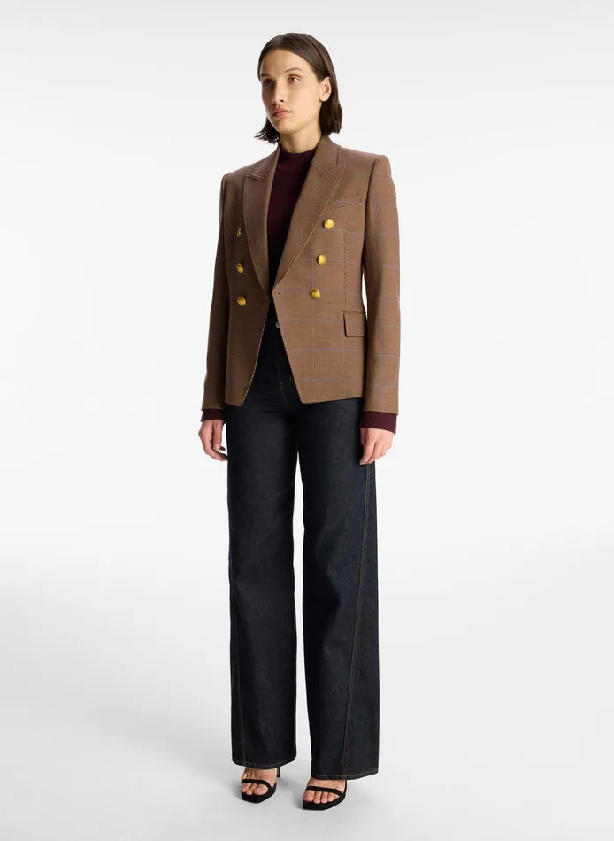 Women Jackets and Coats ALC Chelsea Tailored Jacket Chestnut Multi