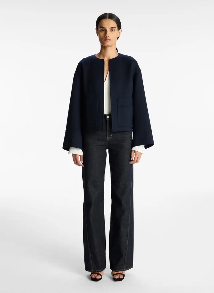 Women Jackets and Coats ALC Finley Wool Jacket Navy