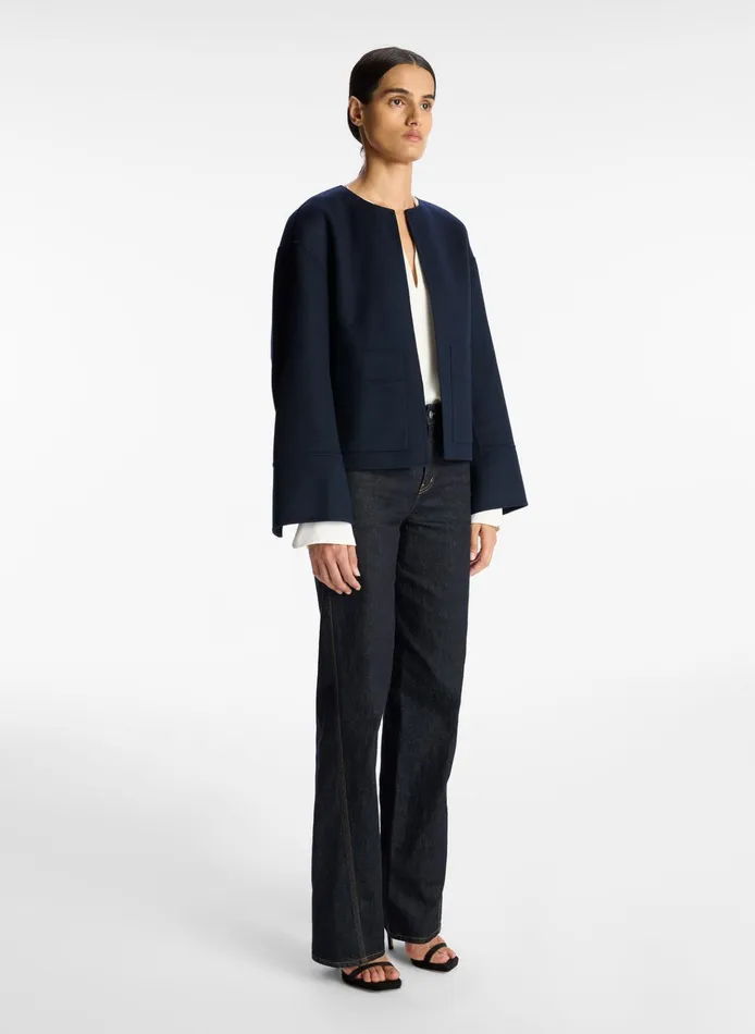 Women Jackets and Coats ALC Finley Wool Jacket Navy