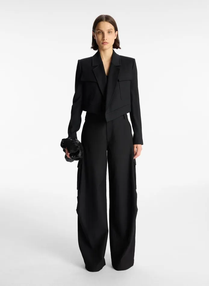 Women Jackets and Coats ALC Reeve Cropped Jacket Black