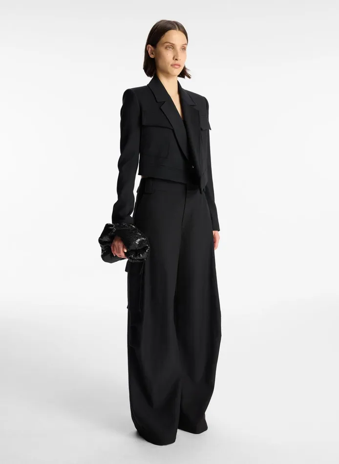 Women Jackets and Coats ALC Reeve Cropped Jacket Black