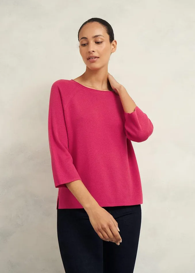 Women Jana Jumper With Wool Zinnia Pink Hobbs Jumpers and Cardigans