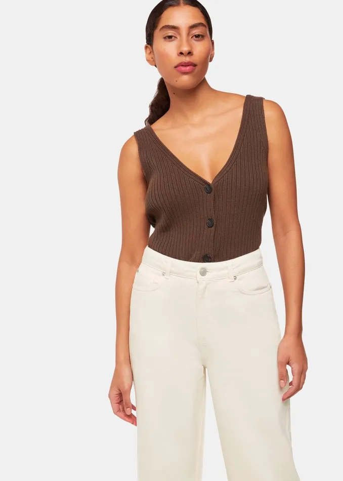 Women Jeans Whistles White Wide Leg Cropped Jean