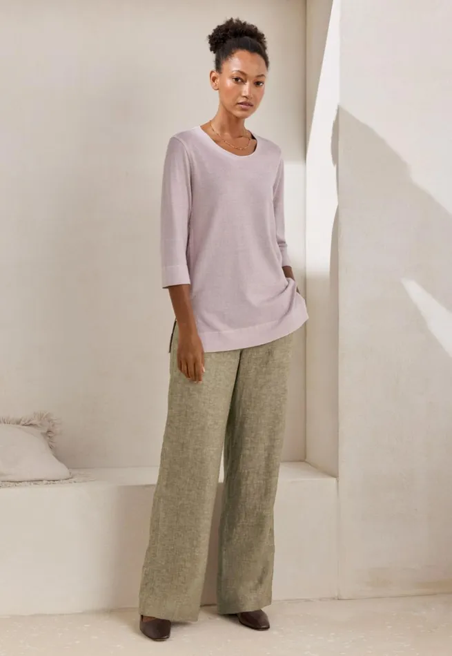 Women Jersey Tunic Lilac Pink Poetry Fashion TShirt and Tops