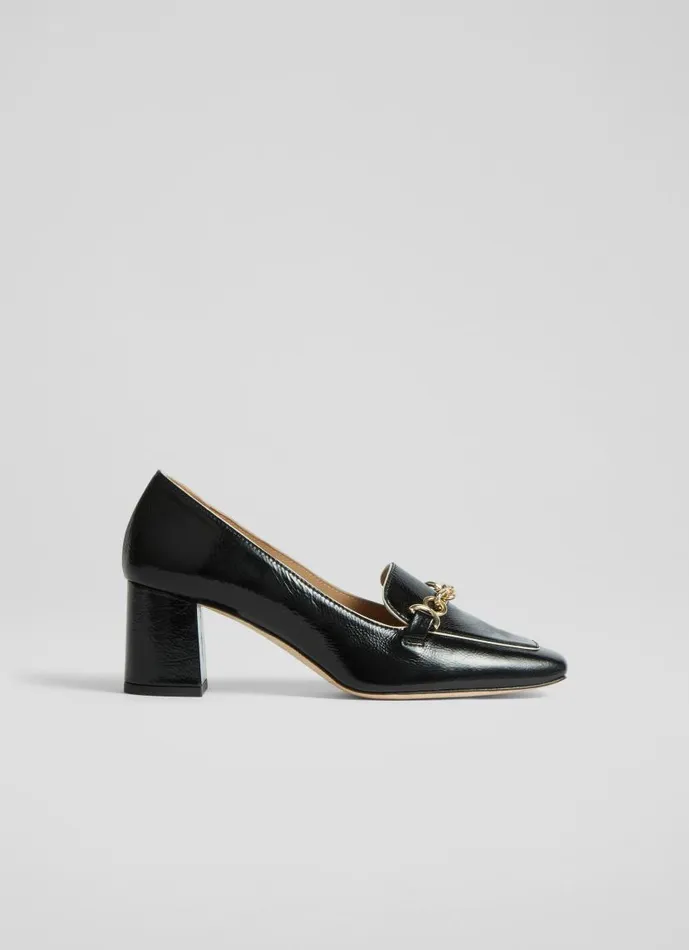 Women Johanna Black Crinkle Patent Leather Snaffle Courts Black LKBennett Court Shoes Women Johanna Black Crinkle Patent Leather Snaffle Courts Black LKBennett Court Shoes