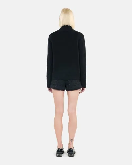 Women Jumpers and Cardigans The Kooples Black Wool Sweater Black