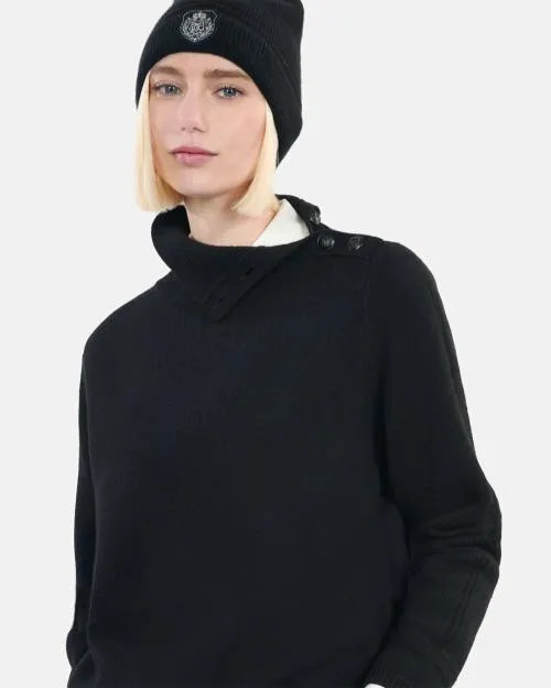Women Jumpers and Cardigans The Kooples Black Wool Sweater Black