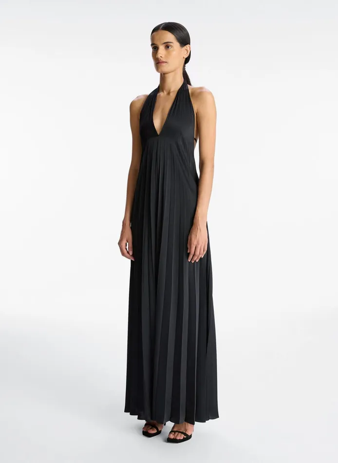 Women Jumpsuits ALC Rio Satin Pleated Jumpsuit Black