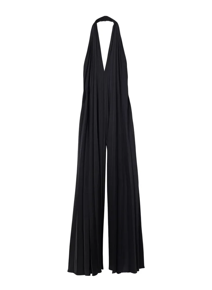 Women Jumpsuits ALC Rio Satin Pleated Jumpsuit Black