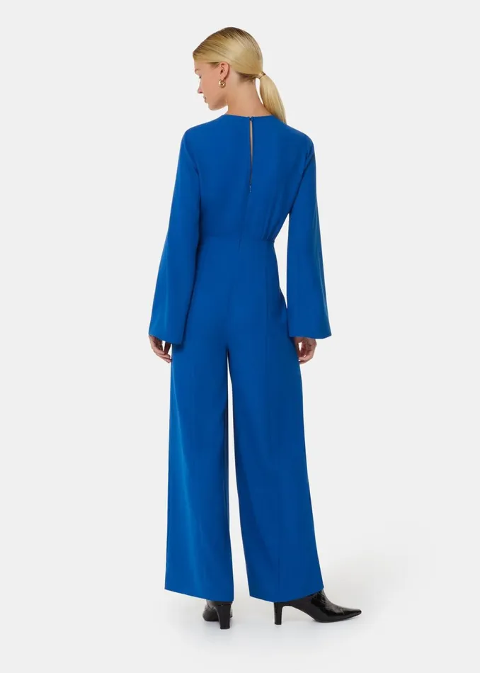 Women Jumpsuits Whistles Blue Bonnie Gathered Jumpsuit