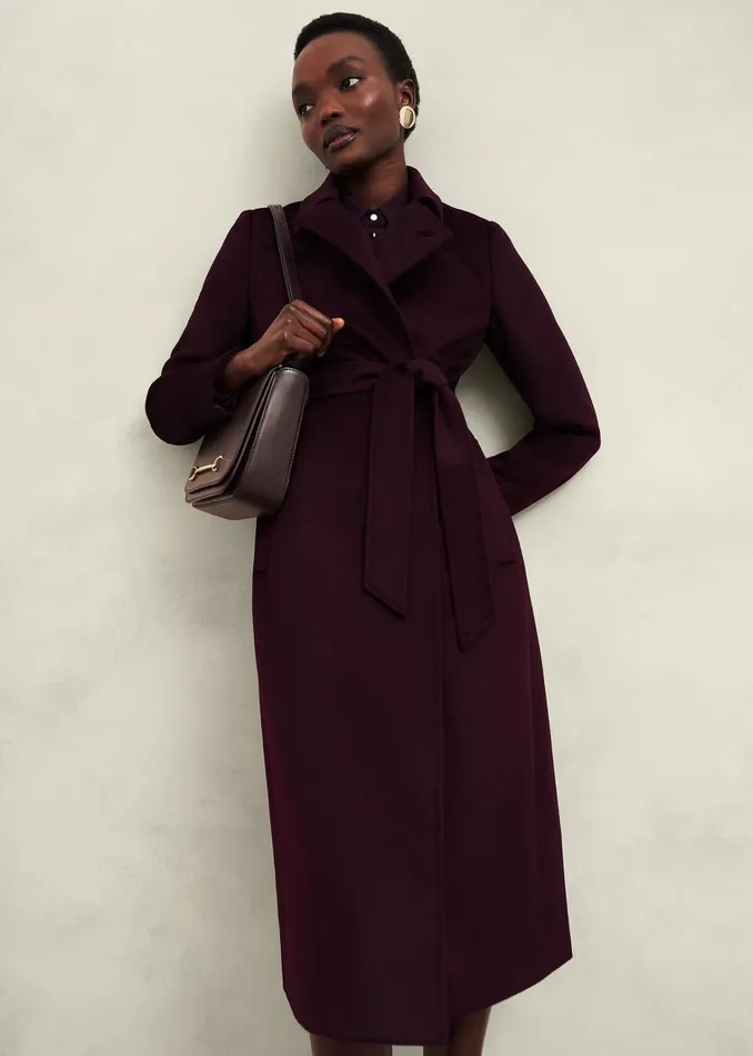 Women Keighley Leather Cross Body Bag Malbec Purple Hobbs Bags