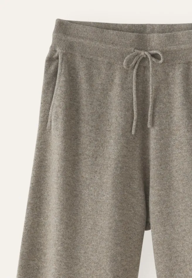 Women Knitted Trousers Soft Taupe Poetry Fashion Trousers and Shorts