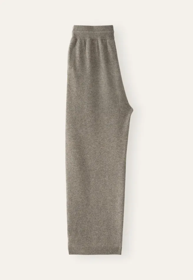 Women Knitted Trousers Soft Taupe Poetry Fashion Trousers and Shorts