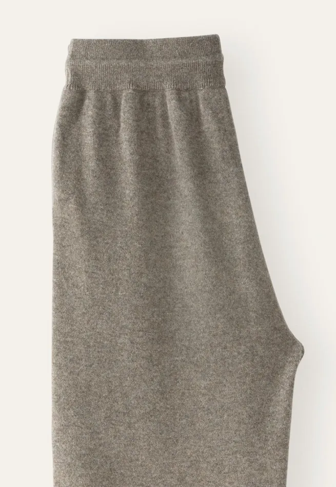 Women Knitted Trousers Soft Taupe Poetry Fashion Trousers and Shorts