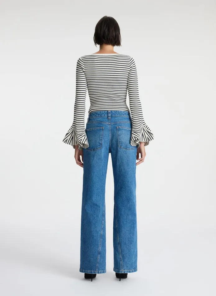 Women Knitwear ALC Aster Knit Top Anticodark Sapphire