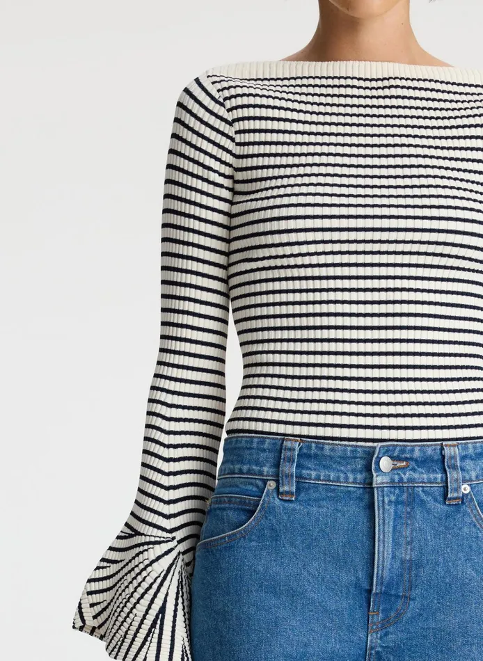 Women Knitwear ALC Aster Knit Top Anticodark Sapphire