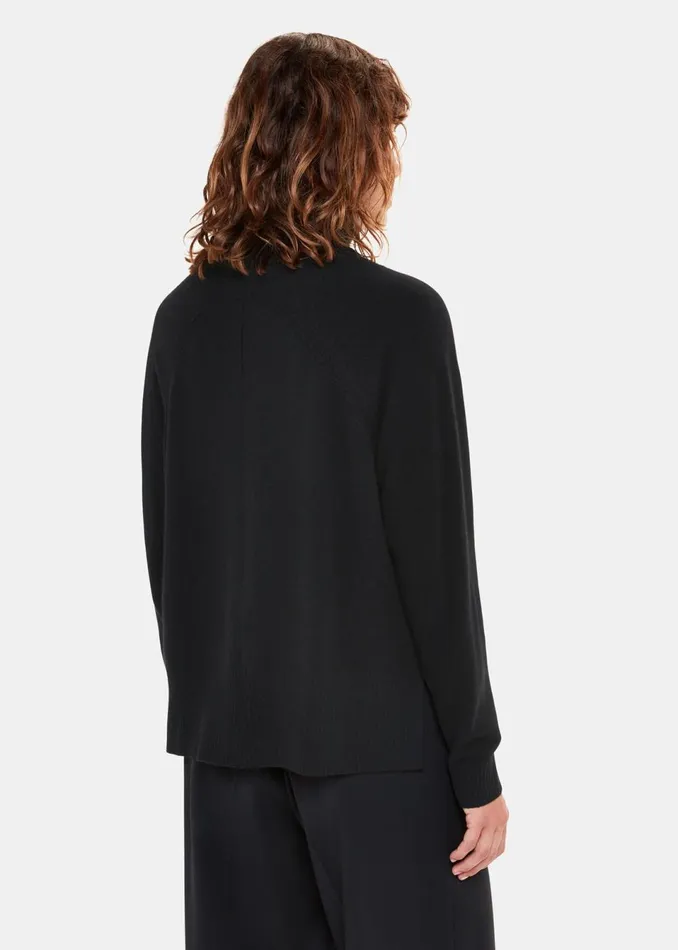 Women Knitwear and Cashmere Whistles Black Cashmere Roll Neck Jumper