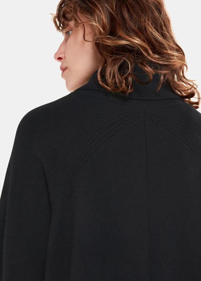 Women Knitwear and Cashmere Whistles Black Cashmere Roll Neck Jumper