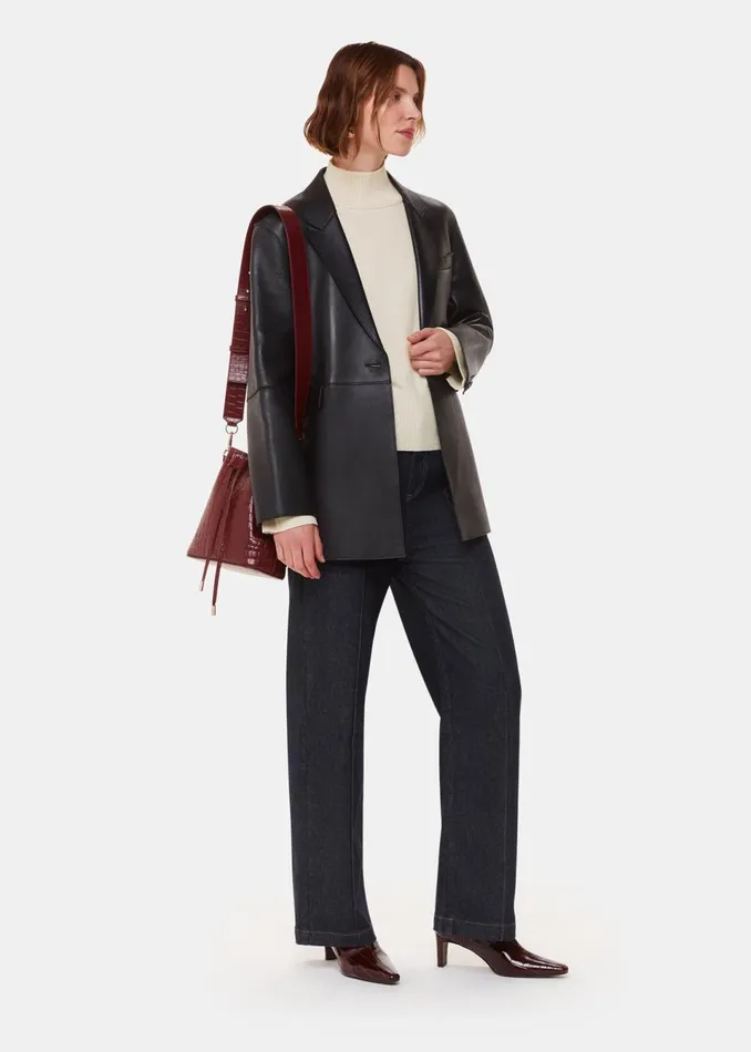 Women Knitwear and Cashmere Whistles Ivory Cashmere Funnel Neck