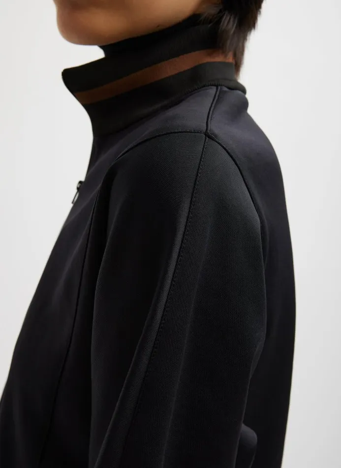 Women Knitwear and Sweatshirts Tibi Active Knit Cropped Sweatshirt Black