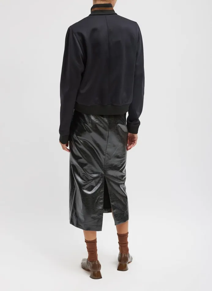 Women Knitwear and Sweatshirts Tibi Active Knit Cropped Sweatshirt Black