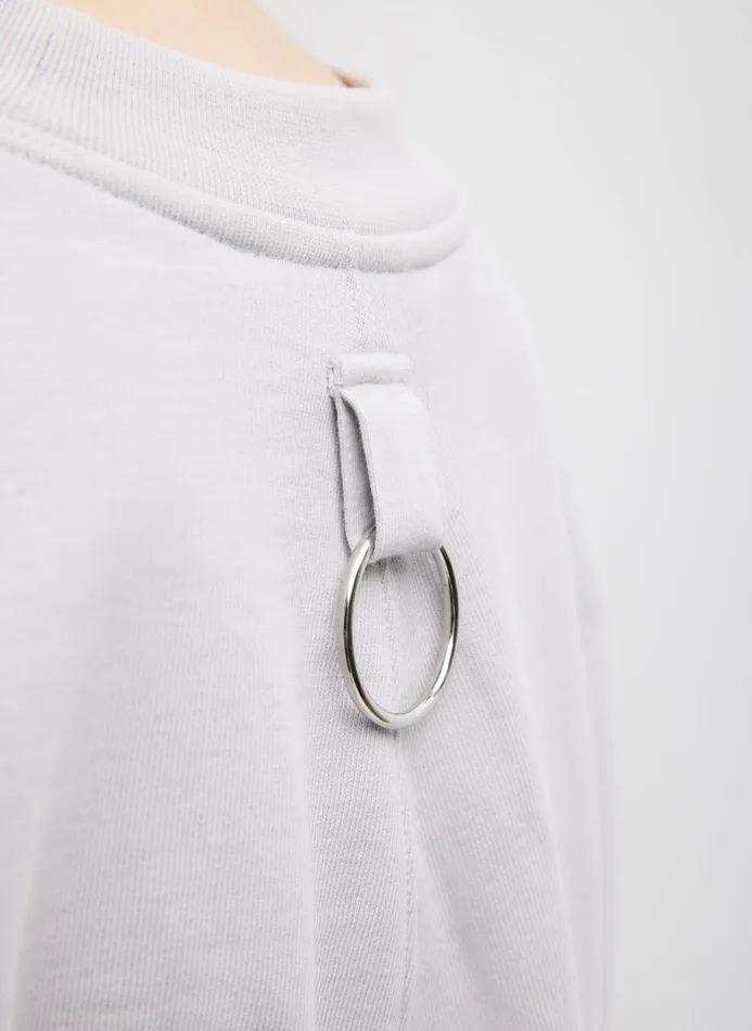 Women Knitwear and Sweatshirts Tibi Cocoon Crewneck Sweatshirt Greystone