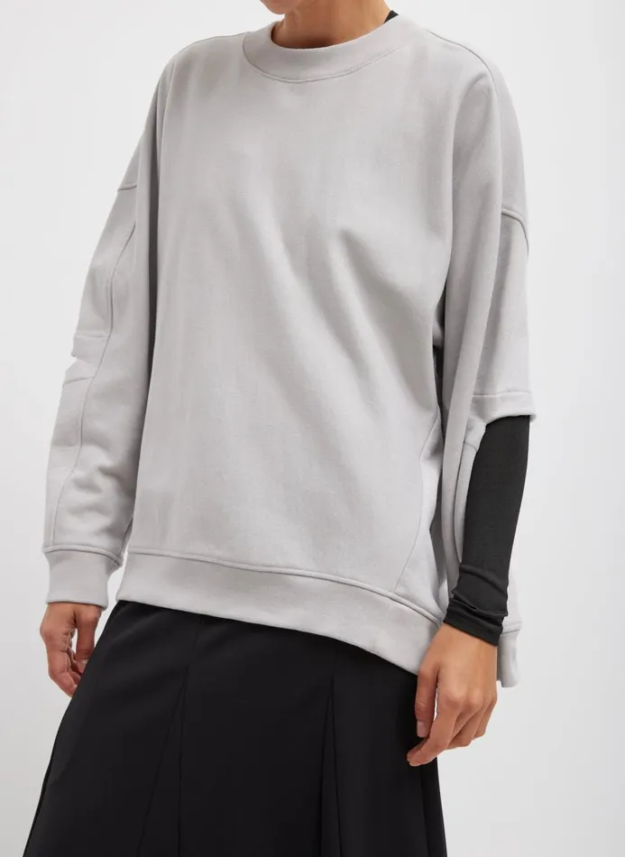 Women Knitwear and Sweatshirts Tibi Cocoon Crewneck Sweatshirt Greystone