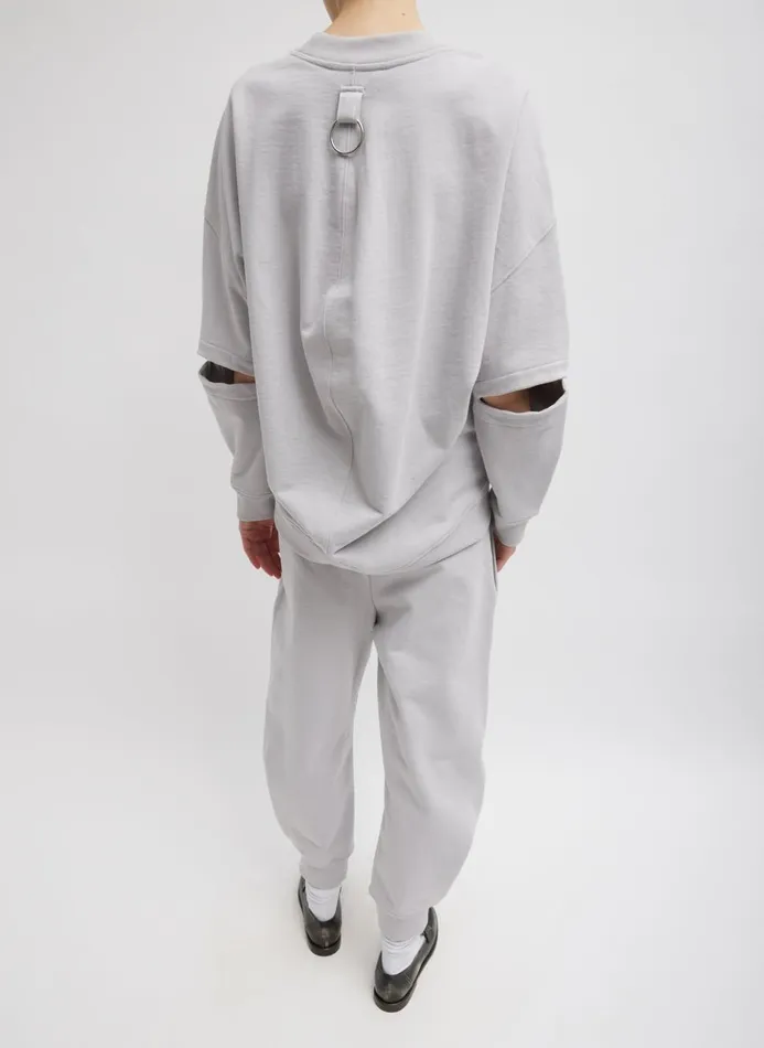 Women Knitwear and Sweatshirts Tibi Cocoon Crewneck Sweatshirt Greystone