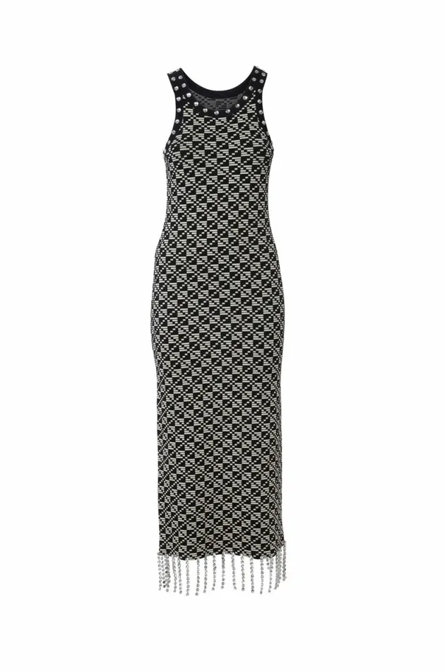 Women Knitwear DODO BAR OR Kishi Dress Black Cream