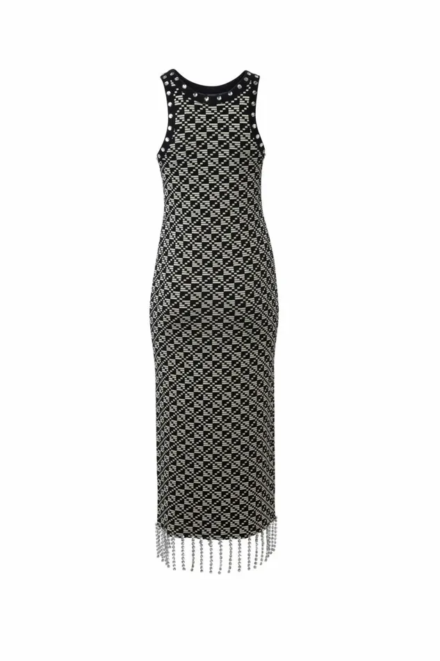 Women Knitwear DODO BAR OR Kishi Dress Black Cream Women Knitwear DODO BAR OR Kishi Dress Black Cream