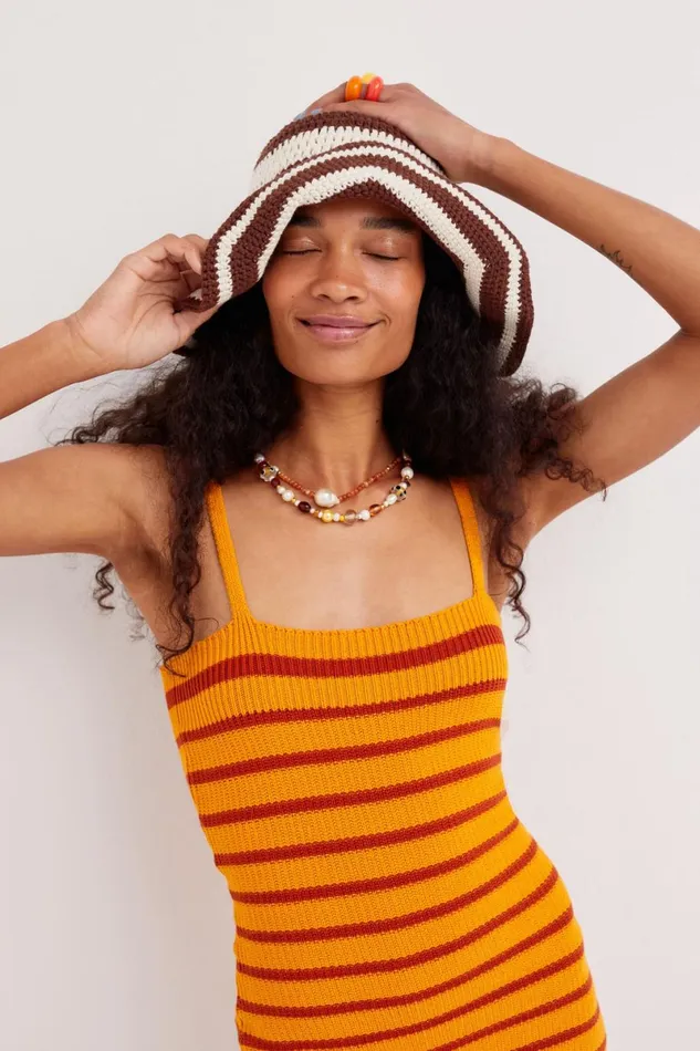 Women Knitwear For Love and Lemons Gemma Mini Dress Orange Women Knitwear For Love and Lemons Gemma Mini Dress Orange