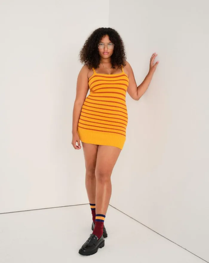 Women Knitwear For Love and Lemons Gemma Mini Dress Orange Women Knitwear For Love and Lemons Gemma Mini Dress Orange