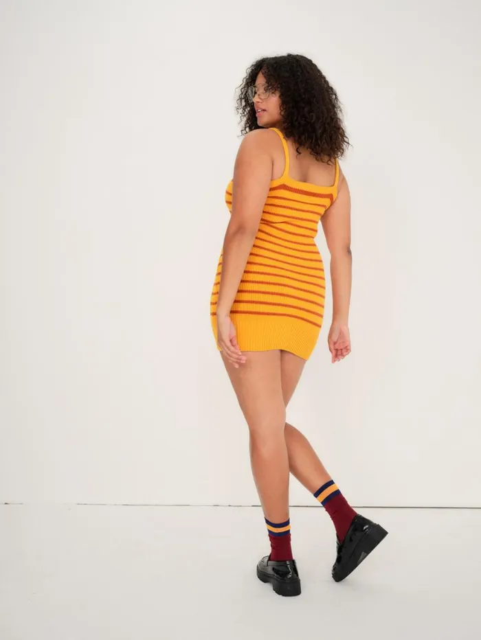 Women Knitwear For Love and Lemons Gemma Mini Dress Orange Women Knitwear For Love and Lemons Gemma Mini Dress Orange