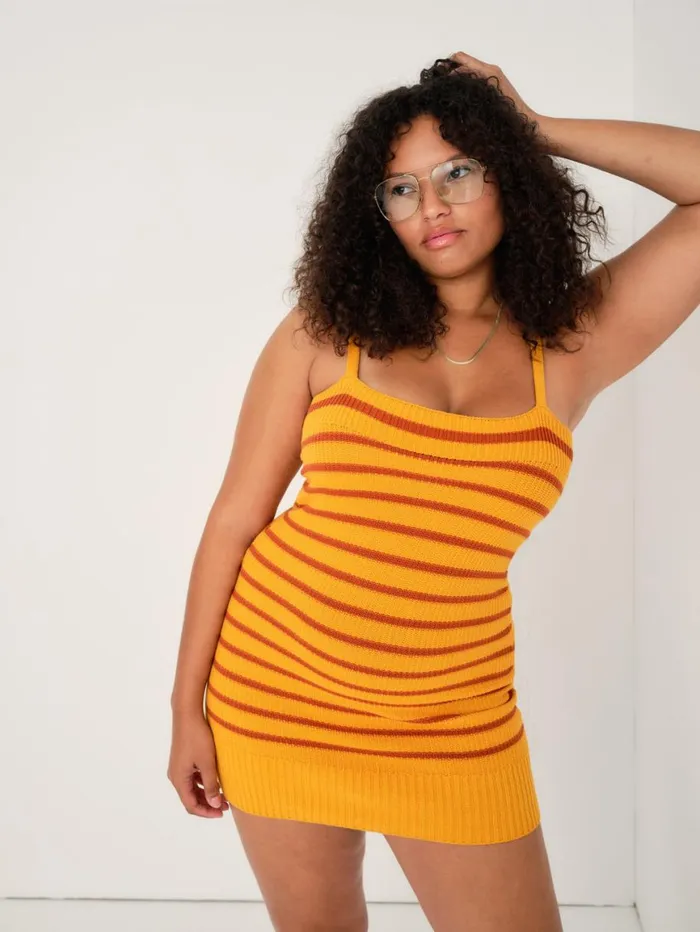 Women Knitwear For Love and Lemons Gemma Mini Dress Orange Women Knitwear For Love and Lemons Gemma Mini Dress Orange