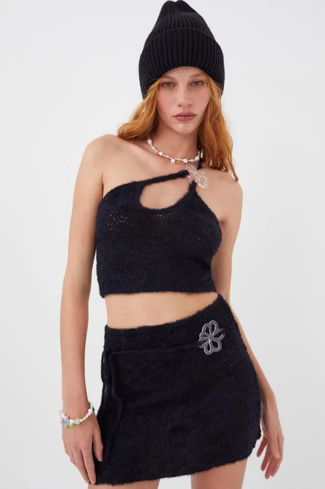 Women Knitwear For Love and Lemons Luisa Mini Skirt Black Women Knitwear For Love and Lemons Luisa Mini Skirt Black