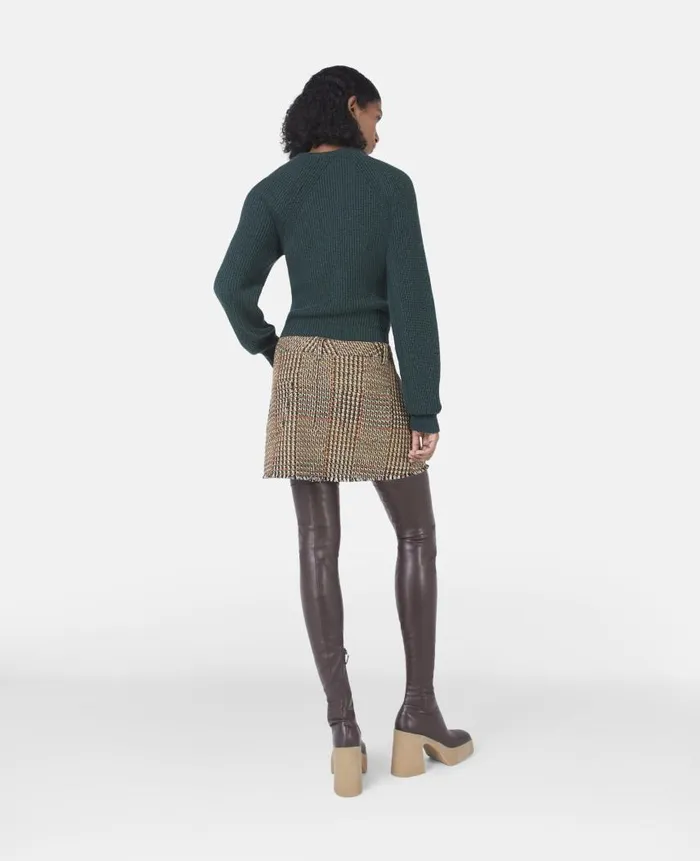 Women Knitwear Stella McCartney Regenerated Cashmere Shifting Knot Jumper Forest Green
