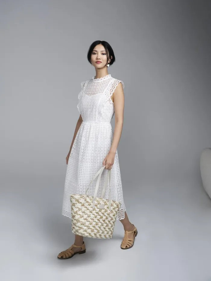 Women Laila White Broderie Anglaise Sun Dress White LKBennett Dresses