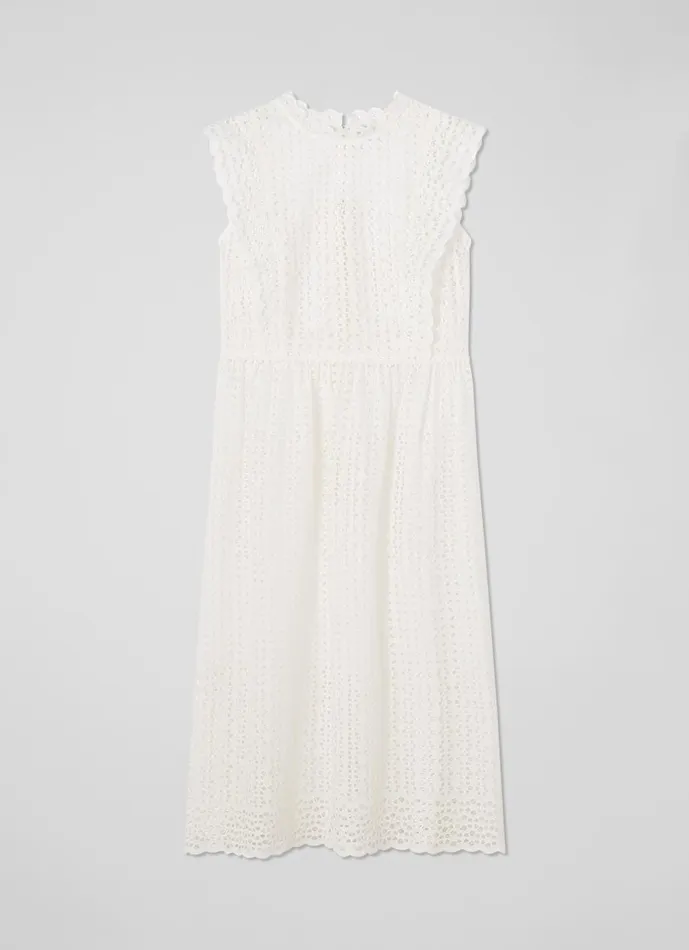 Women Laila White Broderie Anglaise Sun Dress White LKBennett Dresses