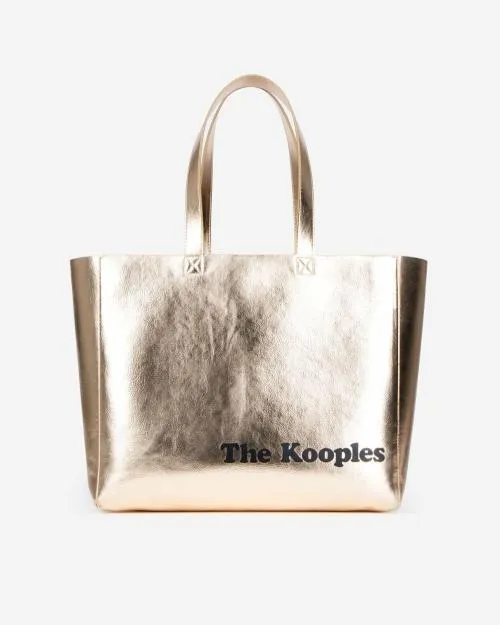 Women Large Bags The Kooples Golden LeatherEffect Tote Bag Antic Gold