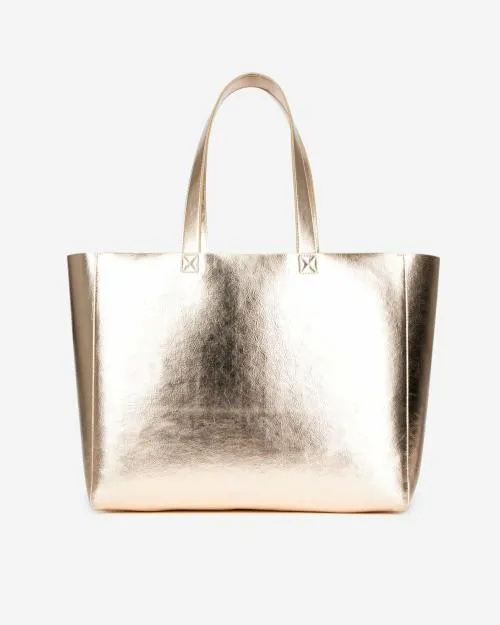 Women Large Bags The Kooples Golden LeatherEffect Tote Bag Antic Gold
